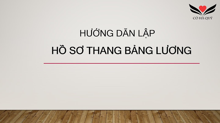 Hệ thống thang bảng lương đánh giá