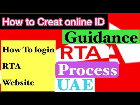 How can create RTA ID/Login Credential for RTA UAE Dubai/Easy process to create ID for RTA Dubai