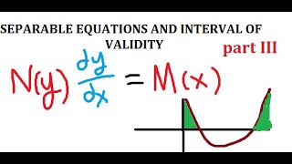Separable Differential Equations and Interval of Validity - Part 3