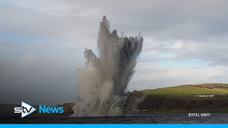 Controlled explosion on WW2 mine found in Firth of Clyde