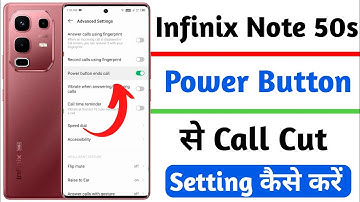 Infinix note 50s 5g power button end call setting kaise kare |infinix note 50s power button end call