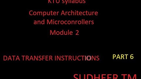 KTU syllabus ECT 206 Computer Architecture and Microcontrollers addressing mode and instruction set