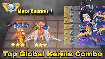 TOP GLOBAL KARINA BEST STRATEGY COMBO 🔥 MAGIC CHESS GO GO