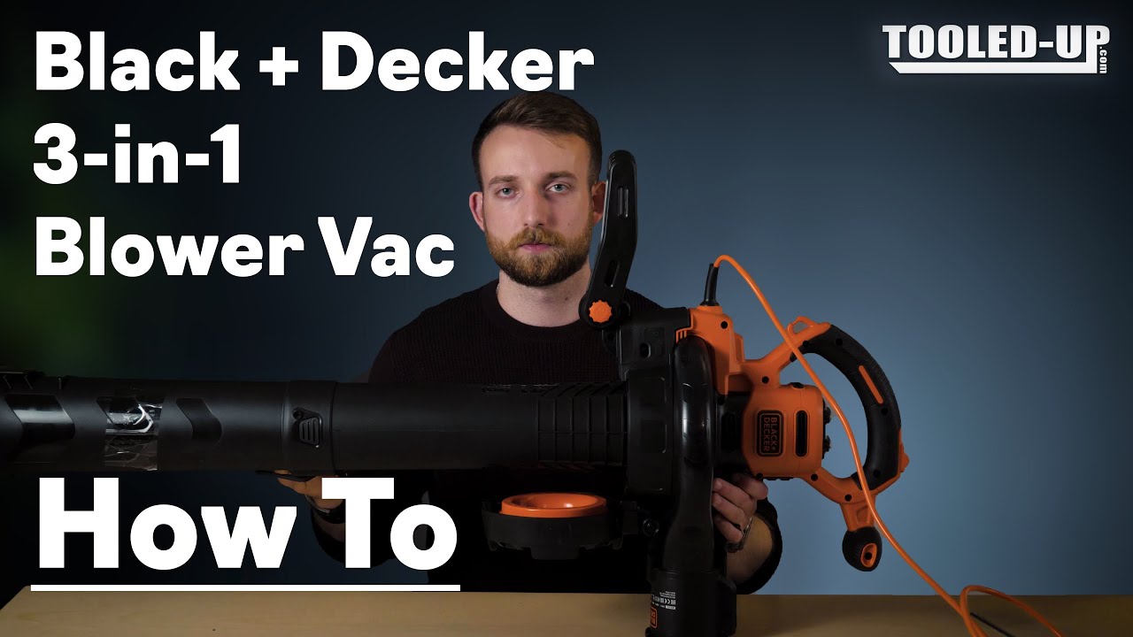 BLACK+DECKER 3-in-1 Electric Leaf Blower, Leaf Vacuum/Mulcher, Corded,  12-Amp (BV6600)