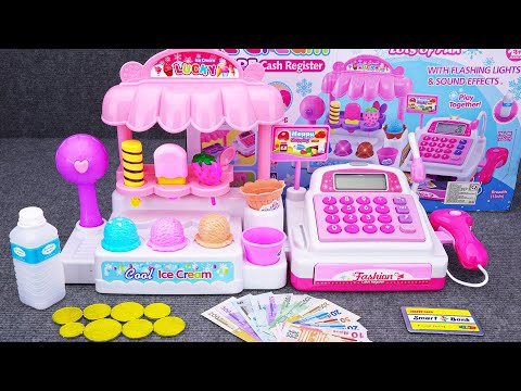 7 Minutes Satisfying with Unboxing Cute Pink Ice Cream Store Cash Register ASMR | Review Toys