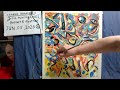 Oil painting  abstract day 4  op1697-4 [LIVE]--  "Contemporary art"