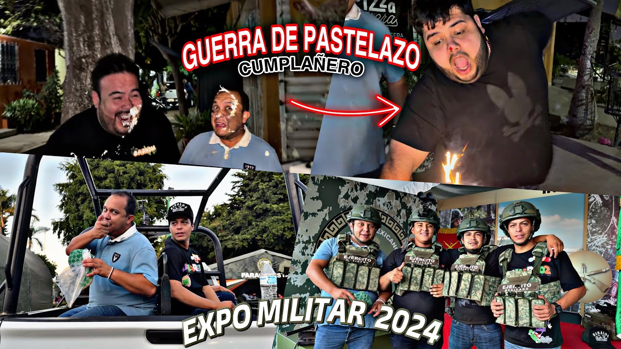 EXPO MILITAR 2024 Y LE DOY ESTE REGALO AL GORDO ARCE,TERMINO EN (GU3RRA) DE PASTELAZOS \PAUL