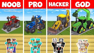 Minecraft NOOB vs PRO vs HACKER vs GOD - FAMILY TRACTOR VEHICLE HOUSE BUILD CHALLENGE by Scorpy 1,849 views 5 days ago 26 minutes