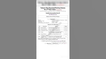 12 class English pairing scheme 2024 Punjab board #allboards