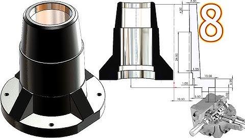 8-Project 39| Bevel Gearbox | SolidWorks Tutorial : side lock 2