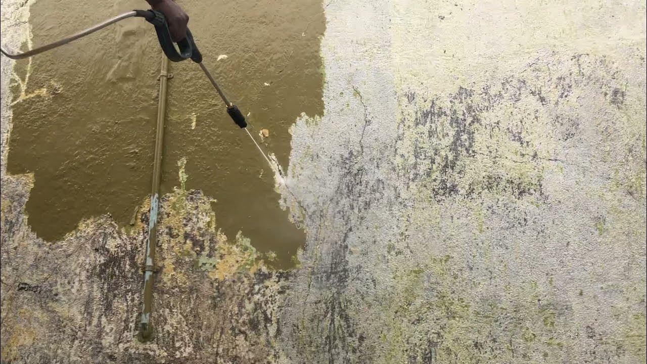 How to remove paint from wall using pressure washer Emulsion paint