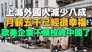 外資走了！上海外國人減少八成！月薪五千已經很幸福！歐美企業不願投資中國了！