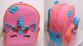 Unicorn  Backpack cake idea (Unicorn cake idea)