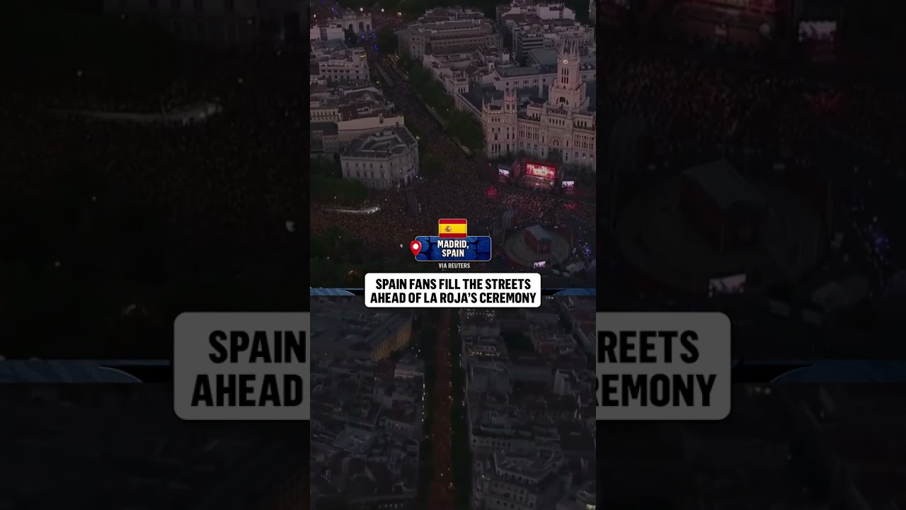 The amount of Spain fans at the parade in Madrid 🤯