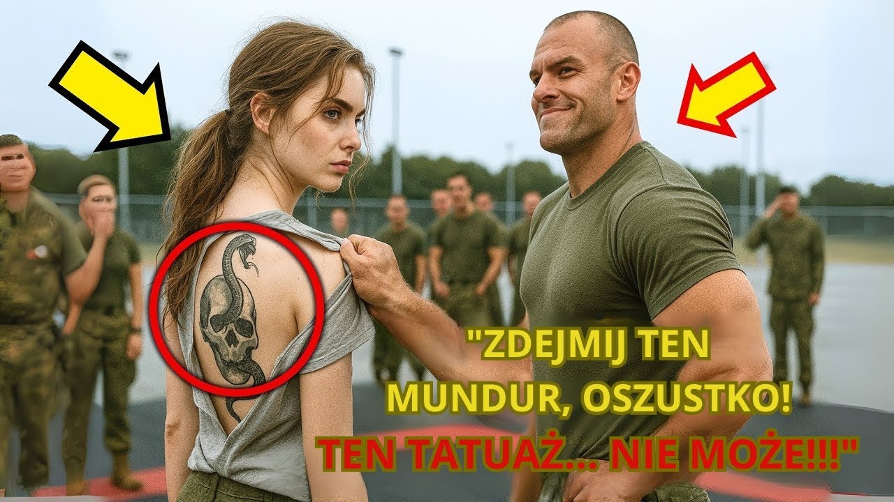 Wyśmiewali ją na obozie szkoleniowym — a potem dowódca zbladł, widząc jej tatuaż na plecach