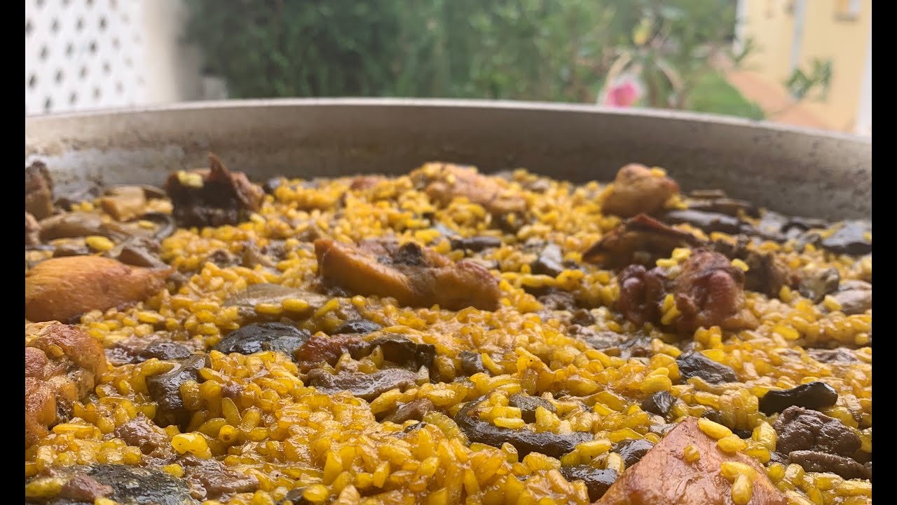 Paella de setas, pollo y foie YouTube