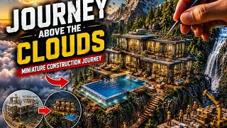 Miniature DIY Mountain Peak Glass Mansion Above the Clouds | Hyper Realistic Construction Timelapse