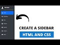How to create a Side Menu using html and Css