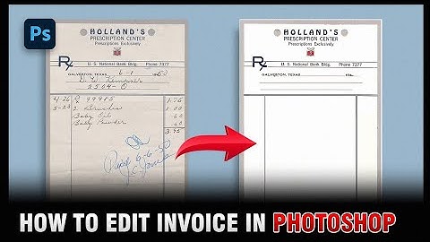 How to Edit Invoice in Photoshop Full Step-by-Step Guide / Invoice Details in Photoshop Easily #edit
