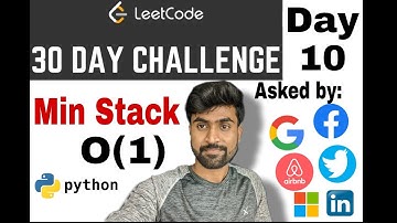 Min stack - Amazon Coding Interview Question | leetcode #155 | python solution