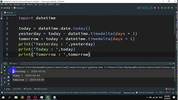 How to print yesterday, today, tomorrow in Python