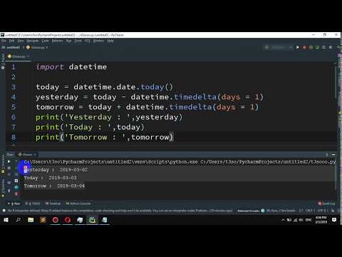 How to print yesterday, today, tomorrow in Python