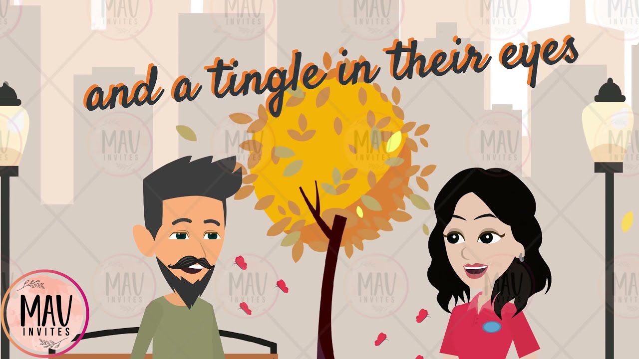 Cartoon Wedding Invitation Video | Save The Date Video | Modern Wedding Invitation