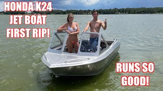 First Drive In Our KSwapped Mini Jet Boat!