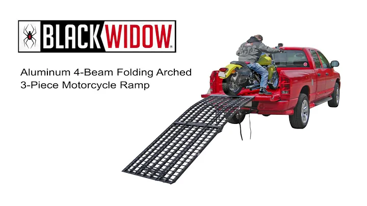 Black Widow Aluminum 4 Beam Folding Arched 3 Piece Motorcycle Ramp