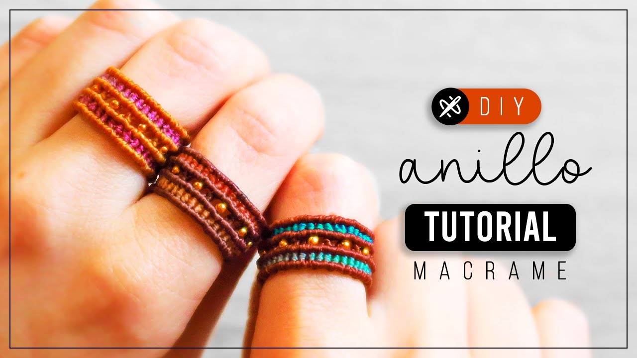 DIY Anillo Rústico » 💗 tutorial | como hacer anillo tejido de hilo | diy ● Macrame ring #274