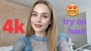 4K Micro Bikini Try-On Haul Transparent | Transparent Lingerie & See-through style
