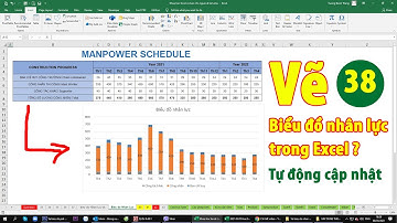 Vẽ biểu đồ nhân lực trong excel | Manpower schedule in excel
