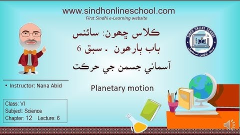 Planetary Motion| Science Class 6| Chapter 12| Lecture 6| by Nana Abid| Sindh Online School