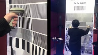 Man Plays Music with Barcodes