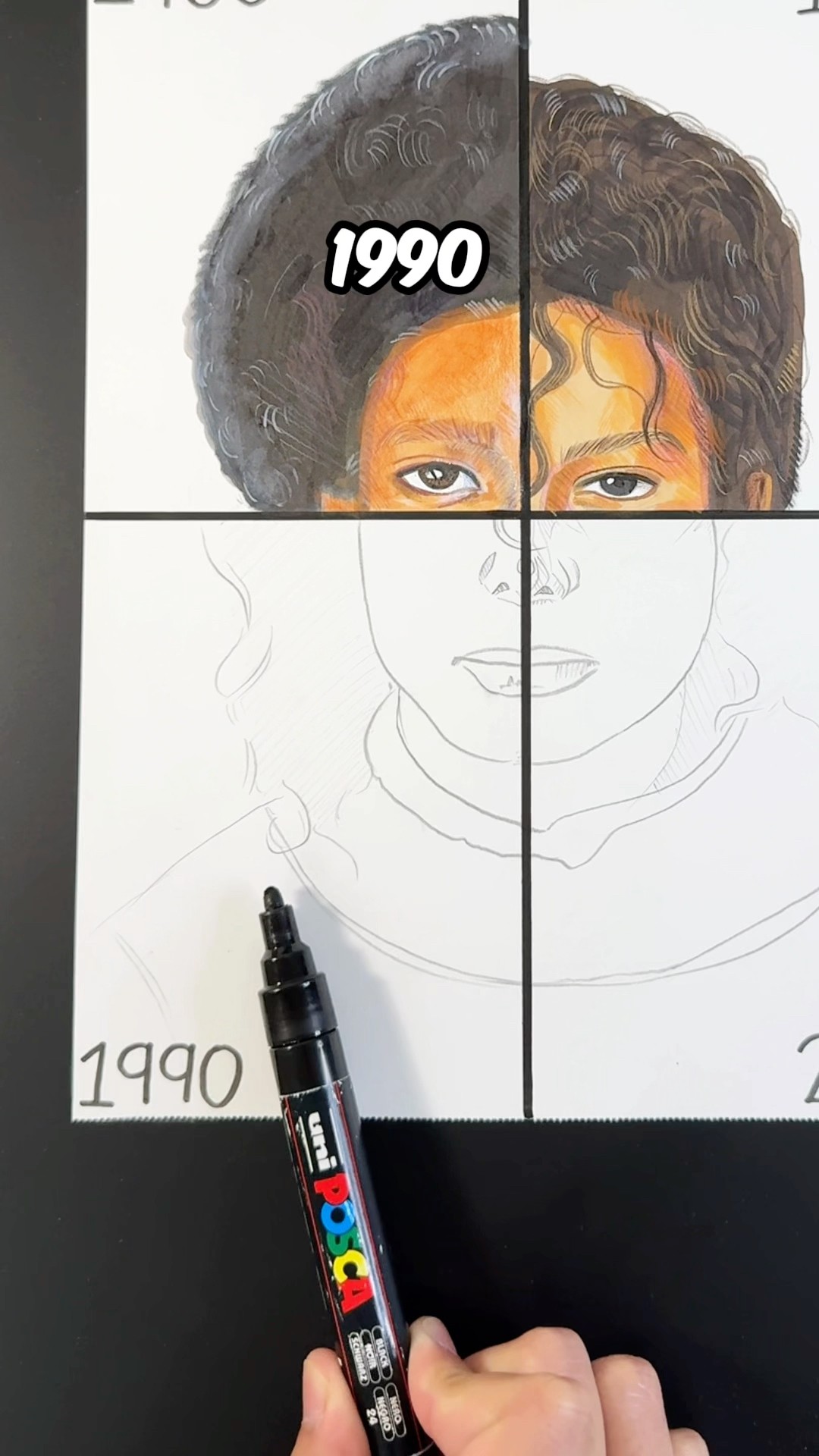 Drawing MICHAEL JACKSON Throughout The Years…🔥👀 (PART 3) #art