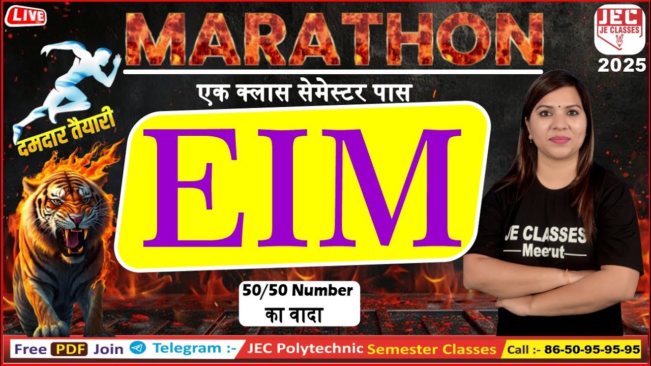 महा-मैराथन Electronic Instruments & Measurement ( EIM ) Electronics Engg. 4th Sem. Class BY JEC