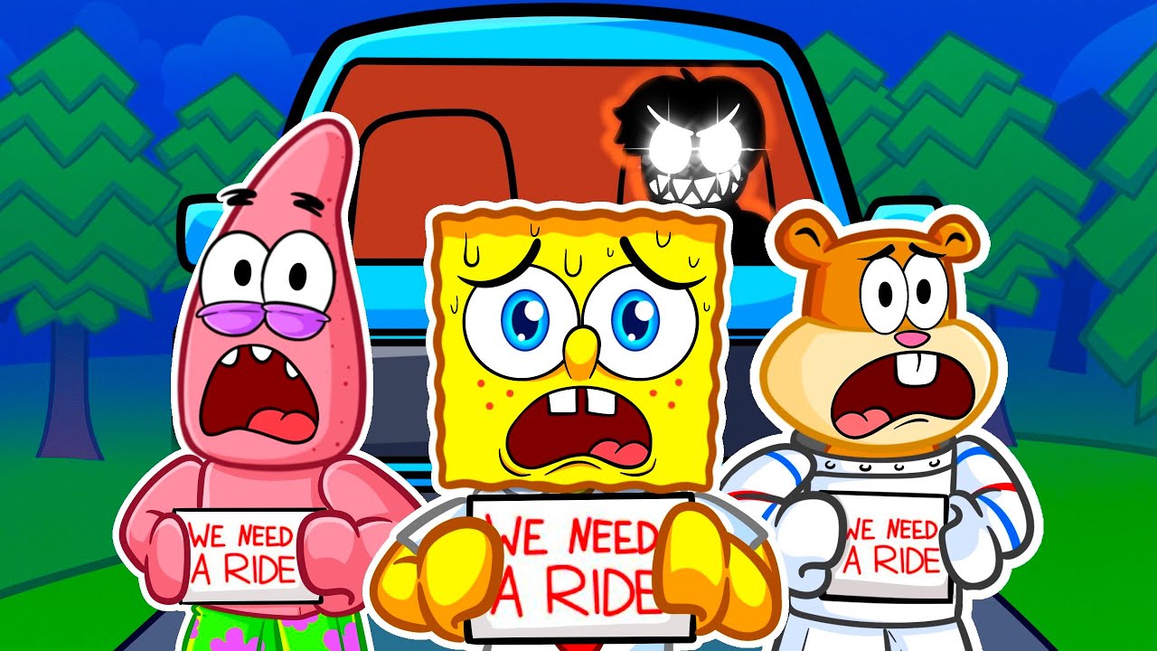 Губка Боб играет в «Поход автостопом» с моими друзьями...
