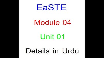 Module 4 | Unit 1 | EaSTE Training | QAED App |
