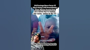 Can u Believe Big U is laughing after saying “Justice for Nip”???