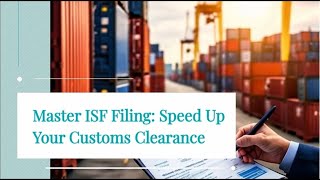 Master ISF Filing: Speed Up Your Customs Clearance