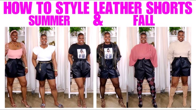 Styling Faux Leather Shorts 4 Ways — Crazy Blonde Life