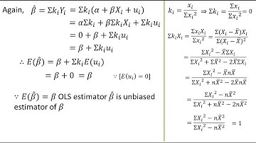 Properties of OLS Estimators: BLUE: Gauss Markov Theorem