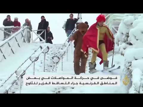 الثلوج تسبب الفوضى في باريس