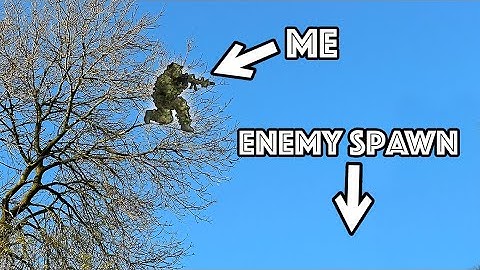 Pi£$ing off airsoft players from the TALLEST tree on the map 🌳