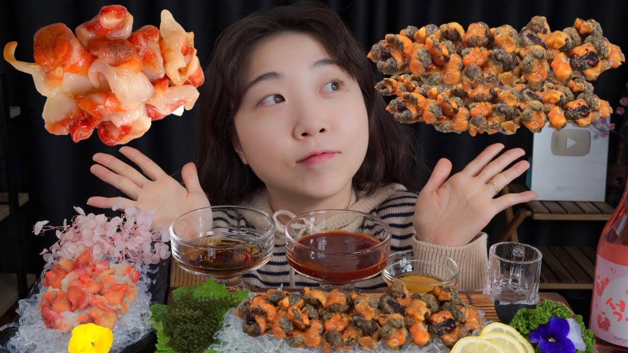 Безжизненная сашими Mukbang
