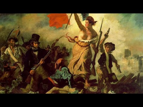 لوحة عالمية الحر ية تقود الشعب للرسام الكبير الفرنسي أوجين ديلاكروا 1830