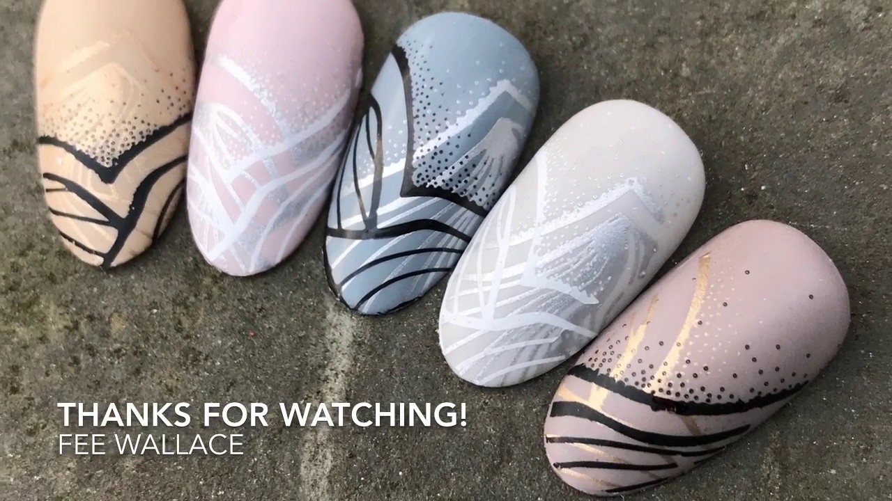 Fee Wallace with Mountainscape Stamping nail art