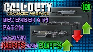 Weapon balancing update: Nerfs and Buffs in the 1.07 patch: Call of Duty Advanced Warfare (COD AW)