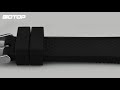 WR002 Black Silicone Rubber Watch Strap
