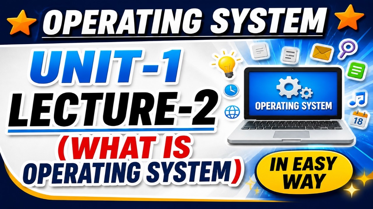 Operating System | Uint 1 | Lecture 2 | What is Operating System? # ...